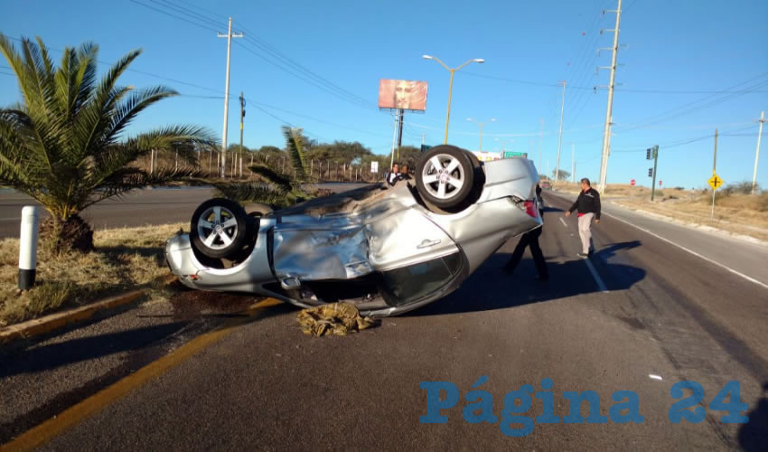 El desconocido cafre se accident&oacute; sobre el bulevar al Aeropuerto, cerca del centro comercial Plaza Boreal