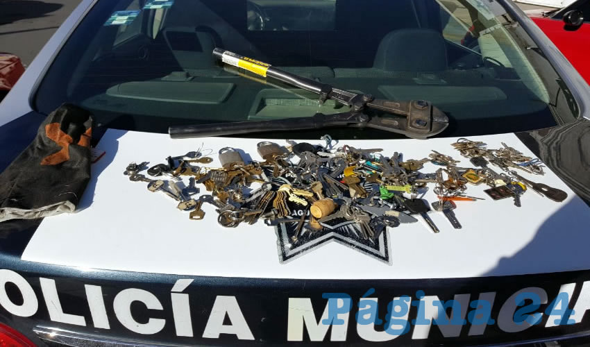 Llaves para todo tipo de chapas le fueron encontradas al pillo “El Güero”