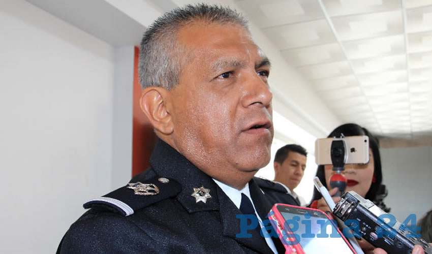 Arturo Luna, titular de la dirección de seguridad pública municipal de Guadalupe (Foto: Rocío Castro Alvarado)