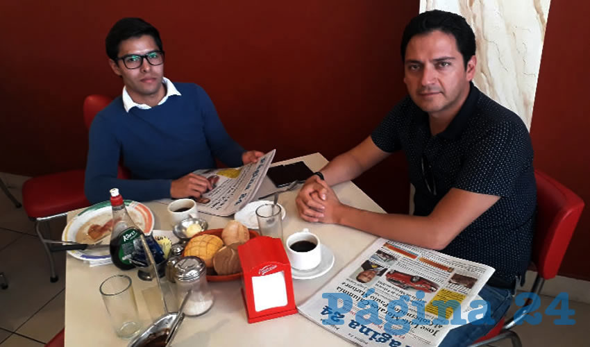 Ángel Yáñez y Alejandro Alegría compartieron el pan y la sal en el restaurante Mitla