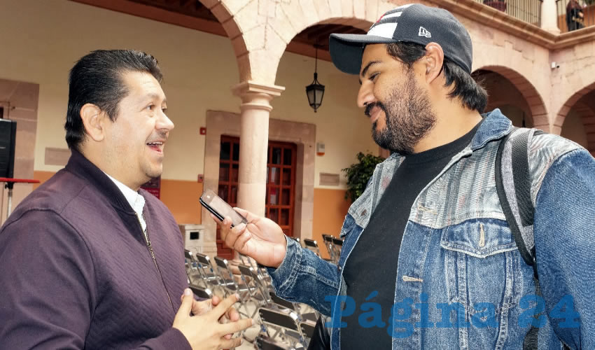 Simitrio Quezada Martínez, coordinador de la Red de Bibliotecas Pública en el Estado de Zacatecas (Foto Merari Martínez Castro)