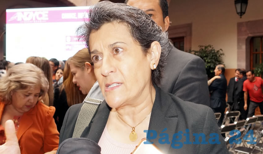 Gema Mercado Sánchez, secretaria de Educación de Zacatecas (Foto Merari Martínez Castro)
