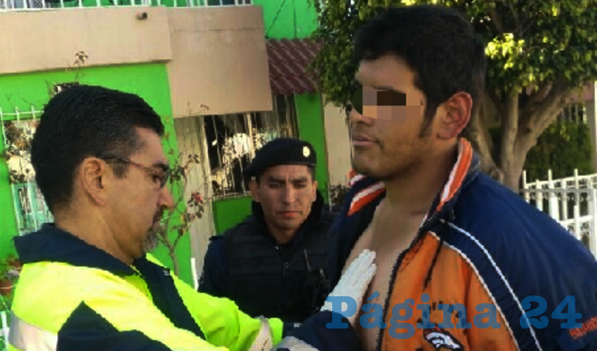 Las heridas que con un cúter oxidado se provocó Juan Sebastián