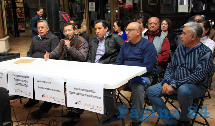 Gerardo Mata: Hace algunos meses nos enteramos de que habría un proyecto de intervención para el municipio de Zacatecas y al no existir dinero para todo, se haría en partes, por lo que finalmente se intervendría las calles Hidalgo, Allende y Tacuba (Foto Rocío Castro Alvarado)