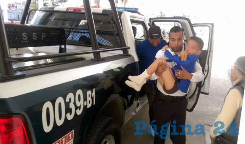 El infante fue atendido por polic&iacute;as preventivos