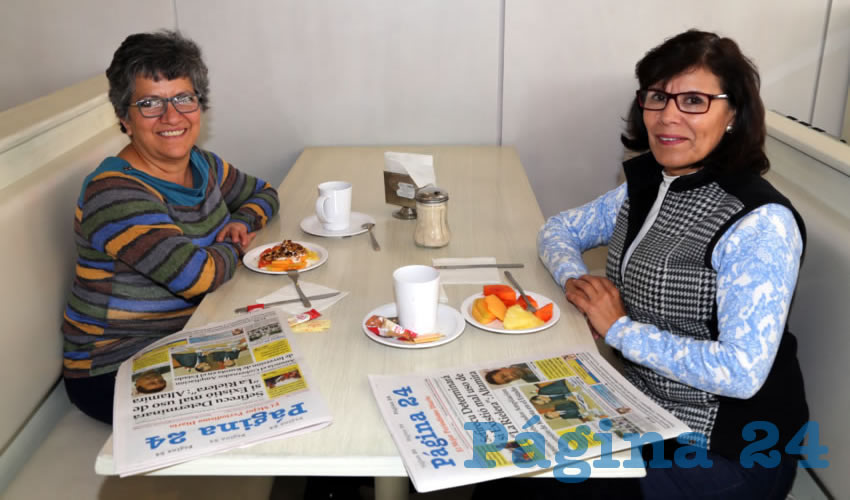 En el restaurante Del Centro almorzaron Marisol Robles del Río y América de Guzmán