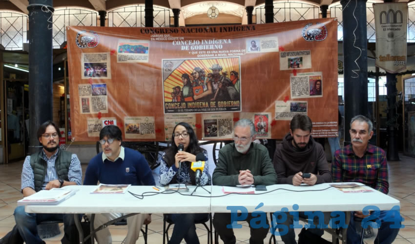 La asociación civil Llegó la Hora del Florecimiento de los Pueblos, anunciaron la presencia de la aspirante a candidata a la presidencia de la república, María de Jesús Patricio, mejor conocida como Mary Chuy el próximo jueves 7 de diciembre en la ciudad de Zacatecas (Foto Merari Martínez Castro)