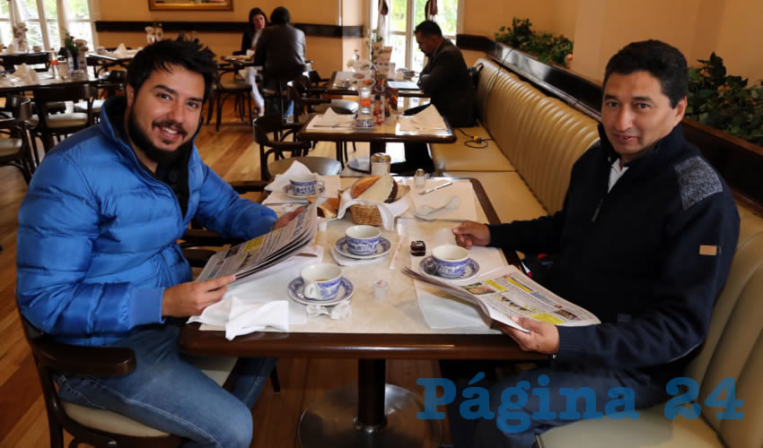 Miguel Ángel González Delgado, encargado de Asuntos Internos de Obras Publicas; y Miguel Ángel Huizar Botello, director de Supervisión de Obra Publica en el Municipio de Aguascalientes
