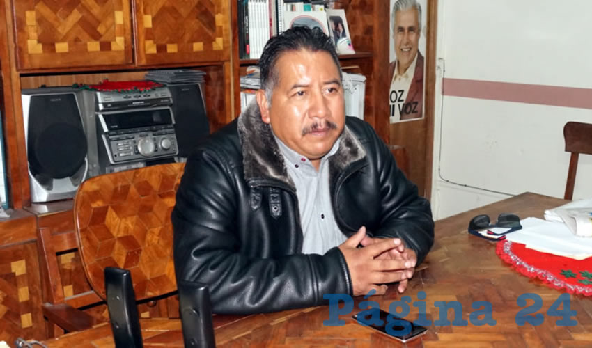 Felipe Pinedo Hernández, integrante del Frente Popular de Lucha de Zacatecas (FPLZ) (Foto Merari Martínez Castro)