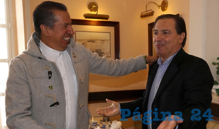Sergio Augusto López, legislador local, y Luis Armando Reynoso Femat (Foto: Eddylberto Luévano Santillán)