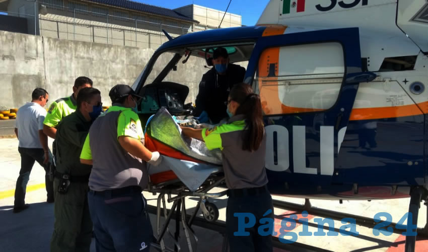 José Antonio Pacheco fue enviado a Ciudad de México mediante el helicóptero Águila I