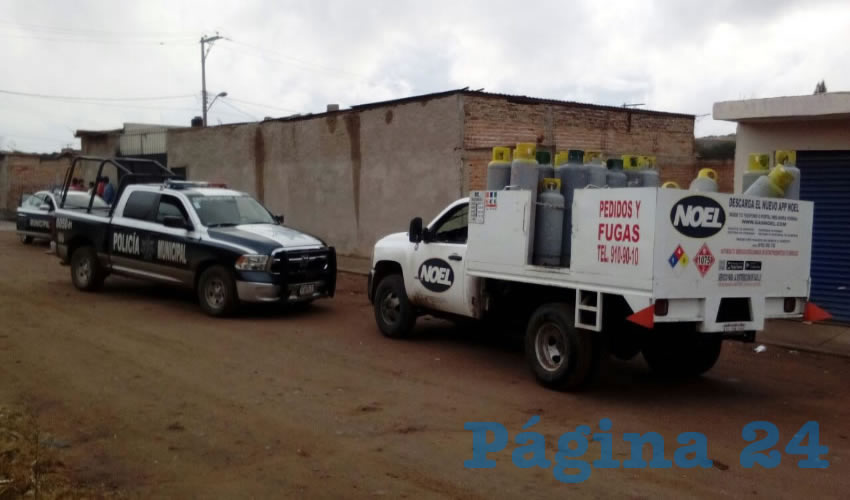 Los cacos fueron interceptados cuando escapaban con la unidad de la compa&ntilde;&iacute;a gasera