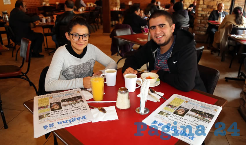 Teresa Hernández Huerta e Isaac Díaz Ocampo compartieron el pan y la sal en el restaurante Las Antorchas