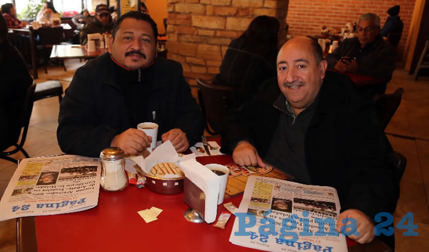 En el mismo restaurante almorzaron Edwin Mendoza Carrillo y Honorio Garrido Valadez