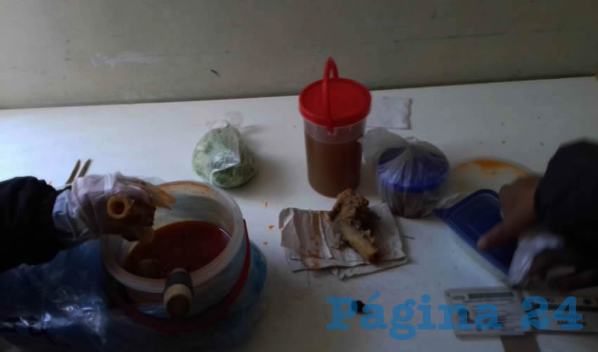 Esthela “N” “N” escondía droga en los huesos del pozole, que llevaba para su hijo preso
