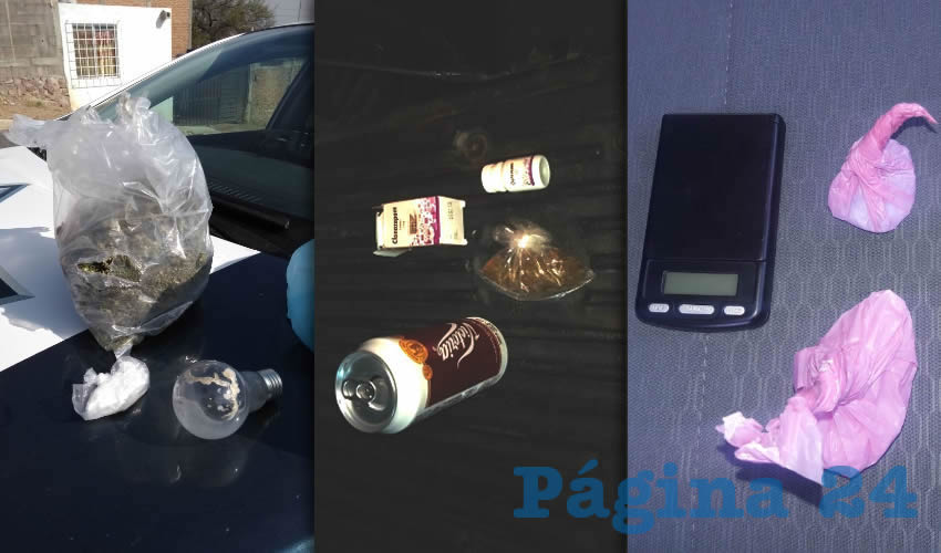 Mariguana y &ldquo;crystal&rdquo; decomisados a Salvador y Luis &Aacute;ngel | Cerveza, pastillas y cannabis que llevaba Francisco | Las cinco dosis de &ldquo;crystal&rdquo; que portaba Guadalupe, detenido en el fraccionamiento Urbivillas del Vergel