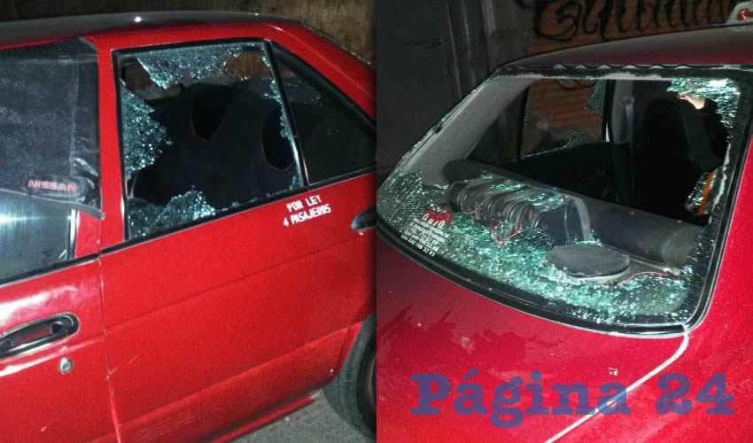 Algunos de los daños sufridos por el vehículo de alquiler