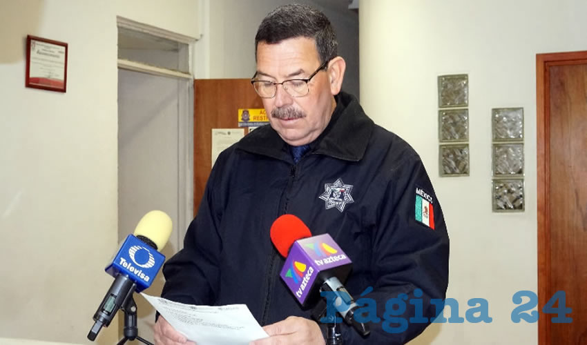 Juan José Rangel Martínez, director de Seguridad Pública de la capital: “Estaban cobrando de menos en unas prendas, que por ejemplo tenían un valor de 500 pesos, las cobraban en 50 pesos” (Foto Merari Martínez Castro)