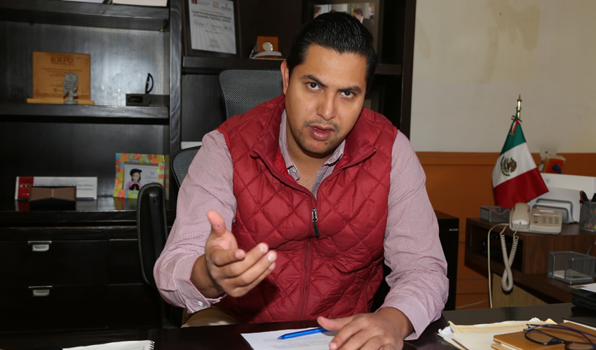 Rodrigo Iván Infante de Alba Dávila, delegado de la Profeco en Aguascalientes (Foto: Eddylberto Luévano Santillán)