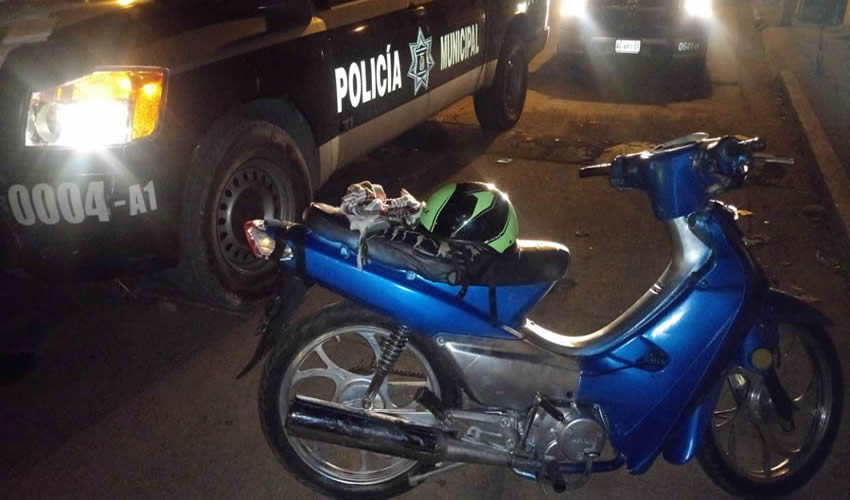 La jaca de acero que tripulaba Sergio Iván, mismo que fue detenido
