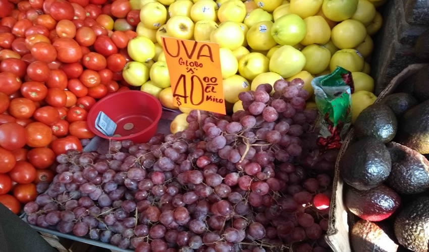Comerciantes esperan que la uva más barata se venda en 50 pesos por kilo, a partir de hoy/Foto: Francisco Andalón López
