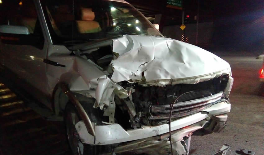 La camioneta que conduc&iacute;a el borracho C&eacute;sar Eduardo Arredondo Mart&iacute;nez