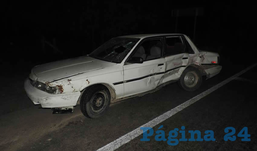 El automóvil Toyota Camry, que manejaba David Alejandro Capuchino López