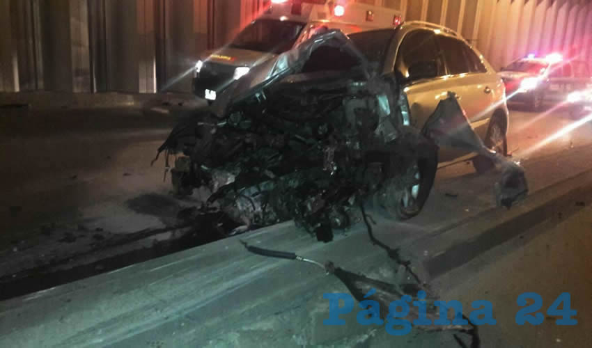 La Renault Koleos quedó inservible a consecuencia del aparatoso percance