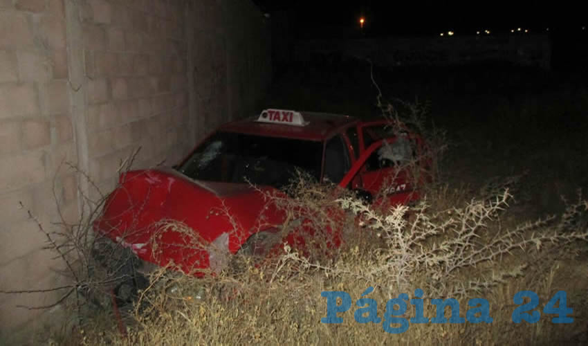 Estampado contra una pared, concluyó la loca carrera del taxi 3647