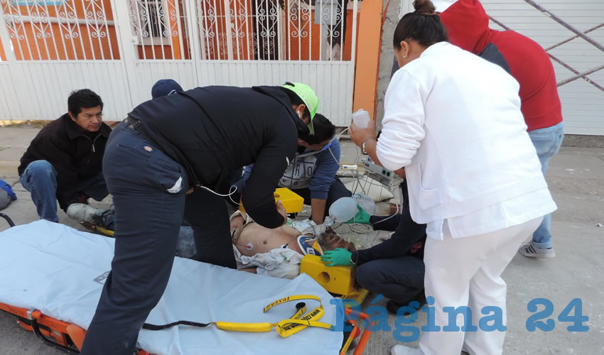Paramédicos reanimaron al michoacano y lo llevaron al Hospital Hidalgo