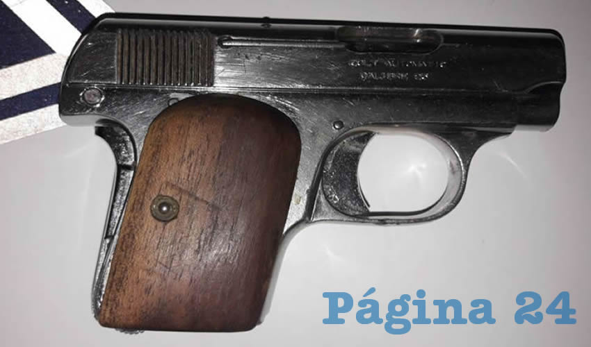 La pistola que portaba el pillo Guillermo &ldquo;N&rdquo; &ldquo;N&rdquo;