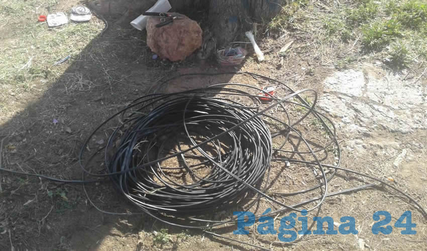 El cable que robó el pillo Miguel Ángel