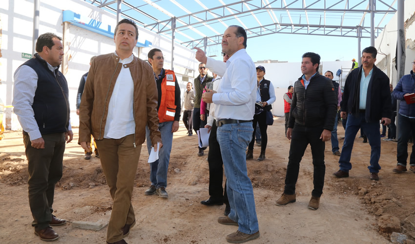 El gobernador del Estado, Martín Orozco Sandoval, constató el avance del que presentan los trabajos de rehabilitación del Centro Asistencial de Desarrollo Infantil San Marcos