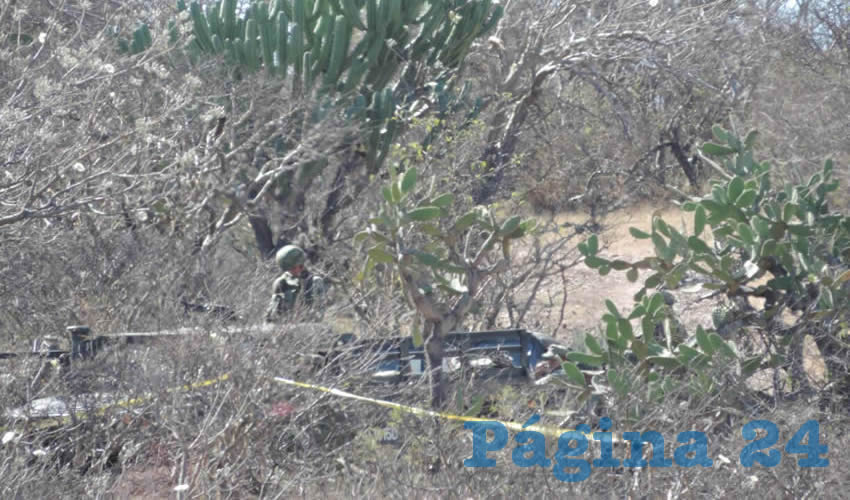 La zona fue acordonada por soldados y policías