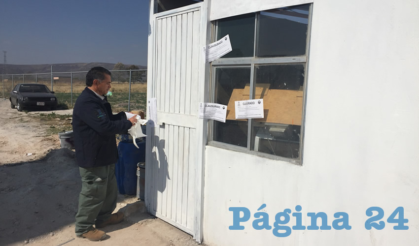 Esta empresa carecía además de licencia estatal de funcionamiento y el alta de generadores de residuos de manejo especial