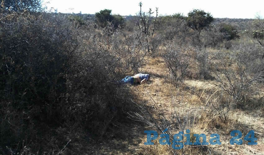 Así fue encontrado el primer ejecutado, a un costado del camino de tierra de Puerta de los Viejitos
