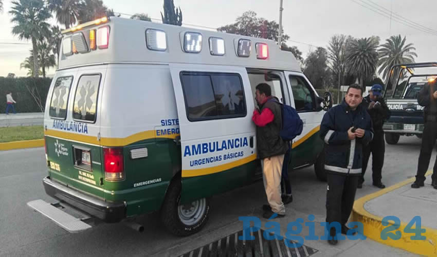 La víctima fue trasladada al Hospital Hidalgo