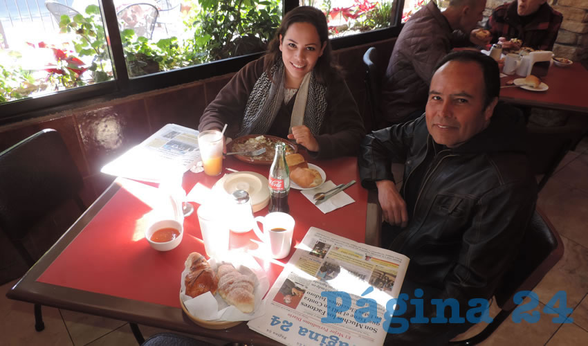 Karla Fernanda Sánchez Macías y José de Jesús Sánchez Rivera almorzaron en el restaurante Las Antorchas