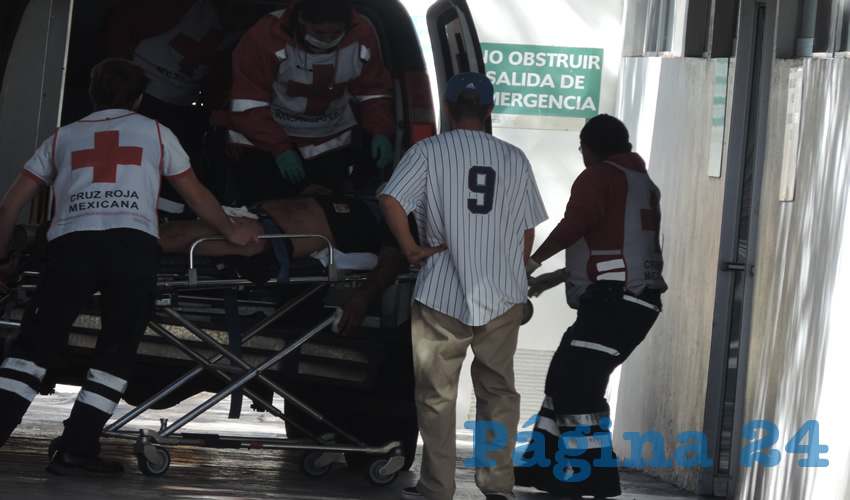 Pedro Vall&iacute;n Carre&oacute;n, con un balazo en un muslo, fue llevado al Hospital Hidalgo