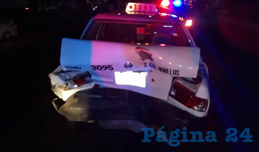 Los severos daños que sufrió el taxi 3095
