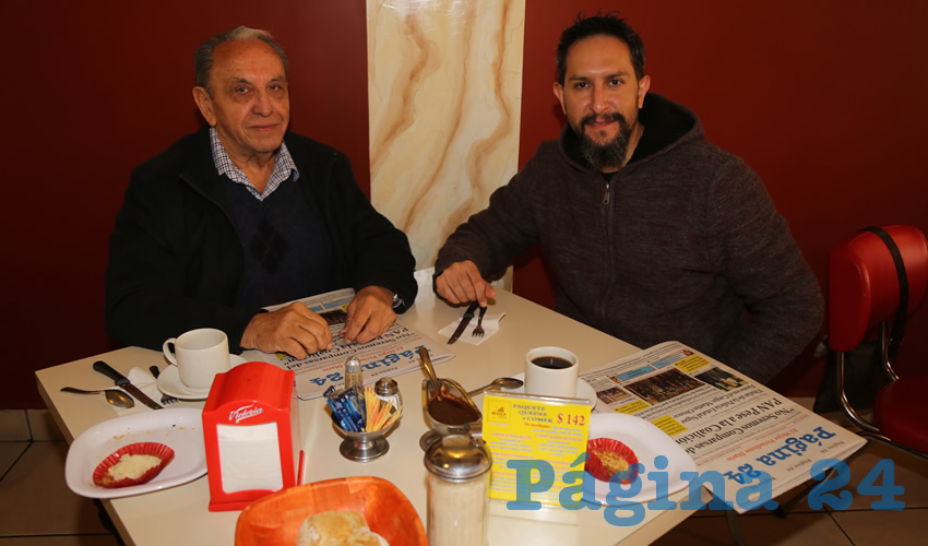 En el restaurante Mitla almorzaron los abogados Tomas López Méndez y su hijo Tomas López Valdivia