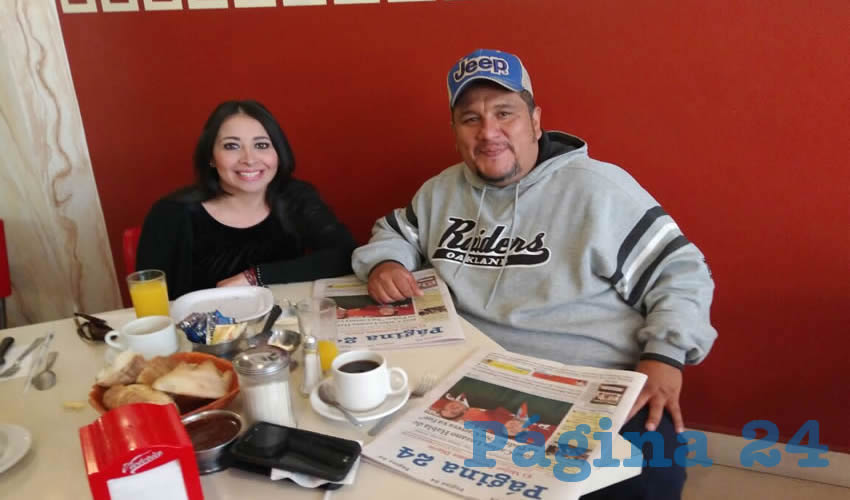 En el restaurante Mitla compartieron el pan y la sal Miriam Gallegos y Rodrigo Padilla