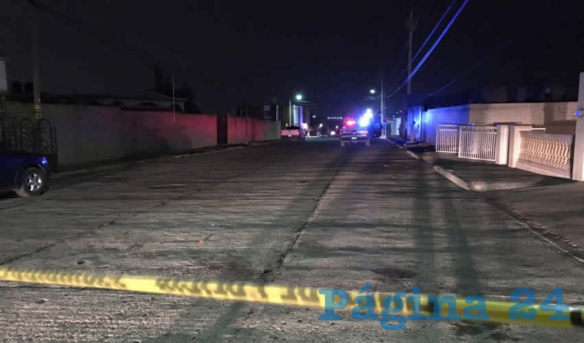 Calle Zinc donde dejaron el cuerpo embolsado del ejecutado con un narcomensaje