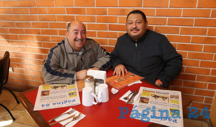 En Las Antorchas almorzaron Honorio Garrido Valdez y Edwin Mendoza Carrillo