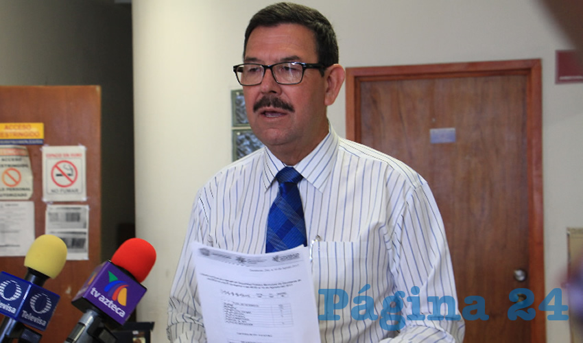 Juan José Rangel Martínez, director de Seguridad Pública Municipal de la capital (Foto Rocío Castro Alvarado)