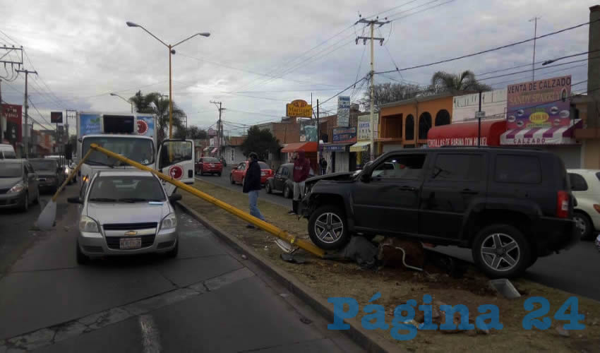 El percance ocurrió sobre avenida Constitución