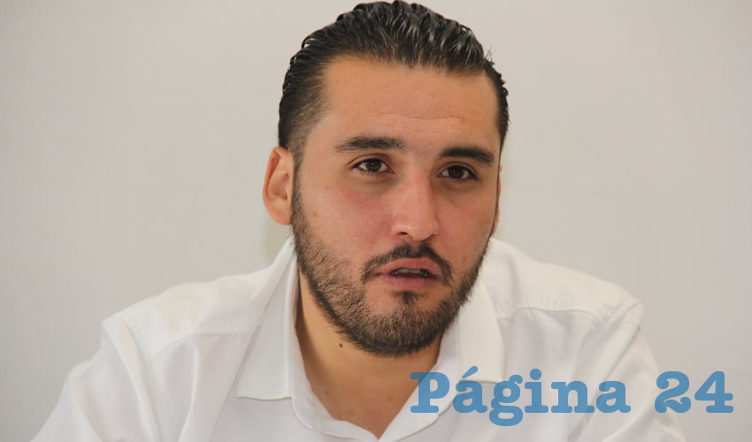 Aldo Emmanuel Ruiz S&aacute;nchez, presidente estatal de Morena (Foto: Eddylberto Lu&eacute;vano Santill&aacute;n)