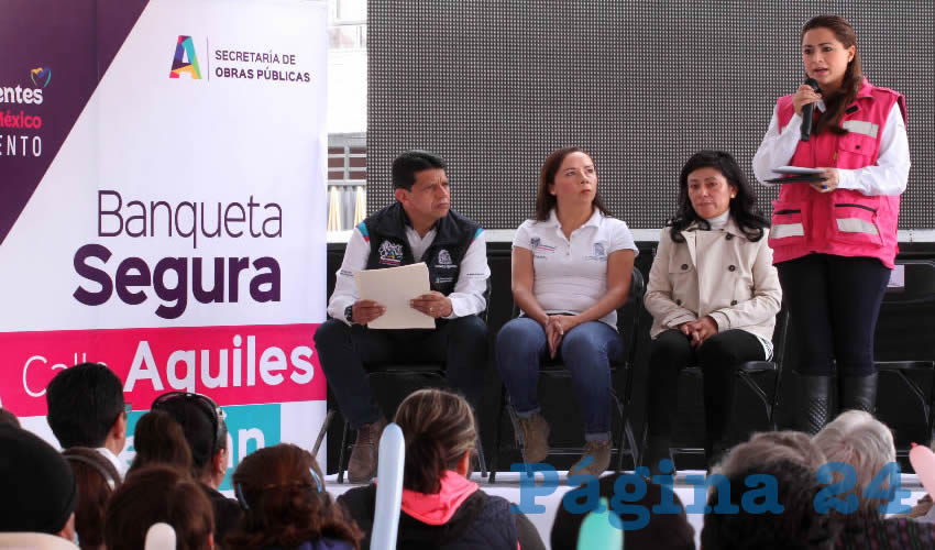 Tere Jim&eacute;nez dio el banderazo de arranque de las obras correspondientes al programa Banqueta Segura en la calle Aquiles Serd&aacute;n