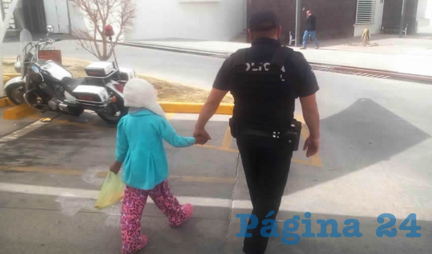 Policías preventivos rescataron a la menor