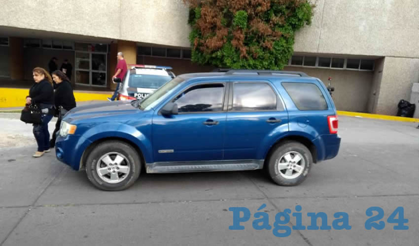 En esta camioneta fue trasladada la víctima